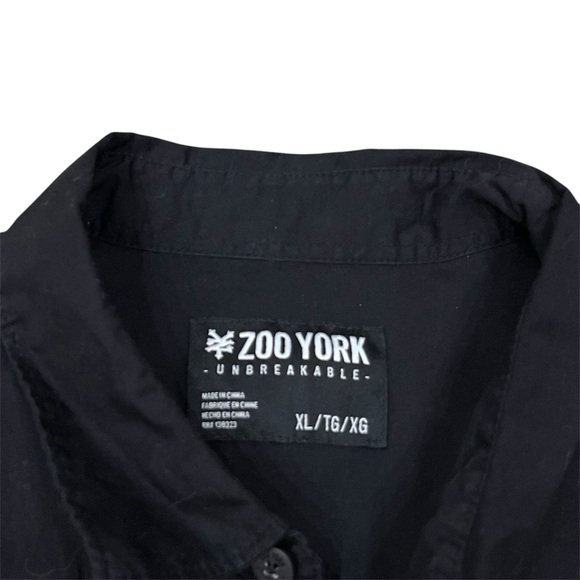 Zoo York Unbreakable Men's Shirt XL Button Up Short Sleeve Black - Picture 3 of 3